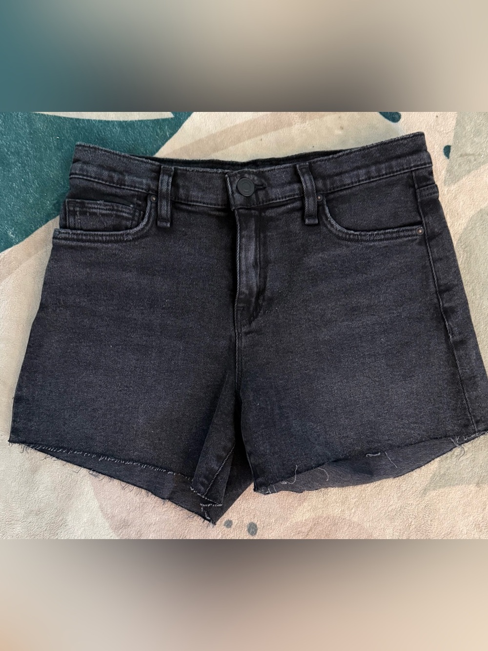 Hudson Jeans Black Denim Cutoff Shorts